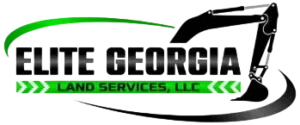 Home - Elite Georgia Land Services LLC - logo with green excavator icon and bold black lettering